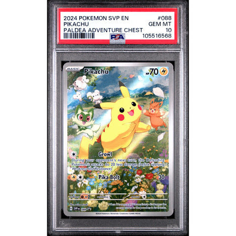 2024 POKEMON SCARLET VIOLET PROMO PIKACHU SVP088 PSA 10