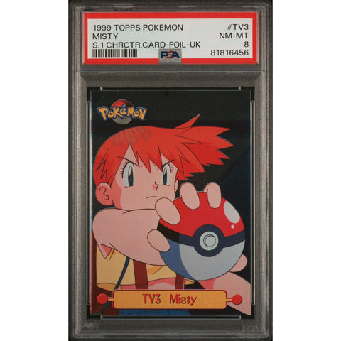 1999 POKEMON TOPPS SERIES 1 MISTY FOIL TV3 PSA 8
