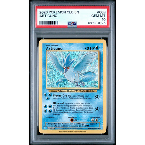 2023 POKEMON ARTICUNO CLB 009/034 PSA 10