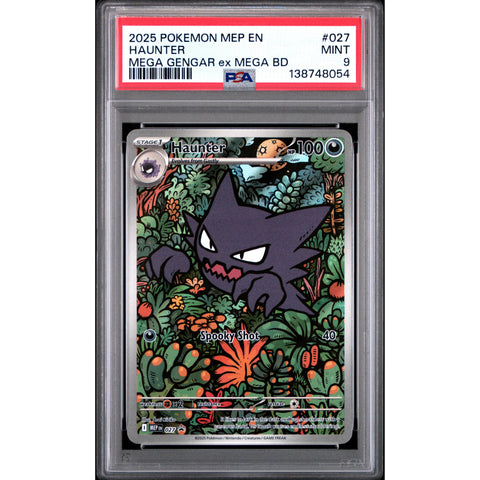 2025 POKEMON HAUNTER MEGA GENGAR EX MEGA BATTLE DECK MEP027 PSA 9