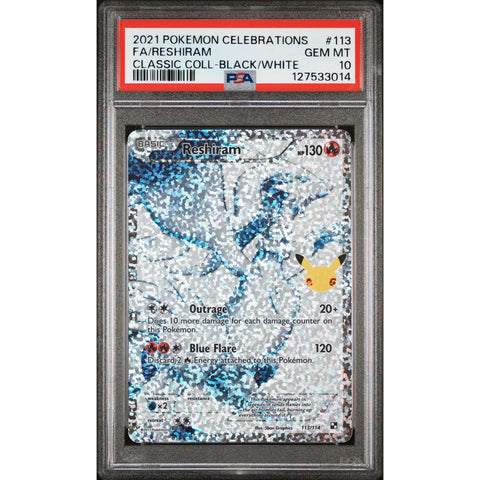 2021 POKEMON CELEBRATIONS RESHIRAM 113/114 PSA 10