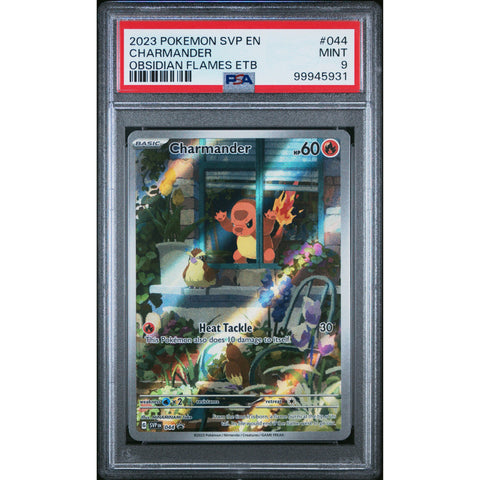 2023 POKEMON CHARMANDER OBSIDIAN FLAMES ELITE TRAINER BOX SVP044 PSA 9