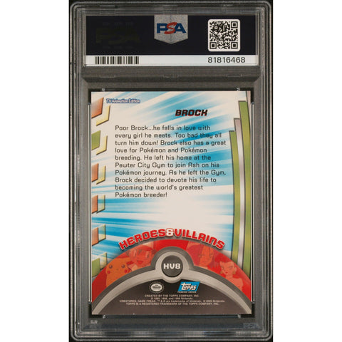 2000 POKEMON TOPPS ANIMATION SERIES 3 BROCK HV8 PSA 9