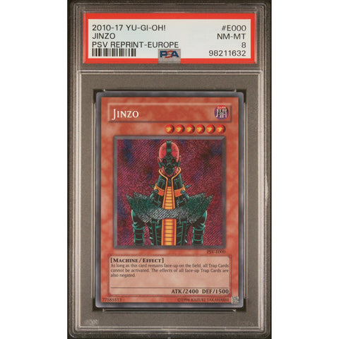 2010-2017 YU-GI-OH PHARAOH'S SERVANT REPRINT JINZO EUROPE E000 PSA 8