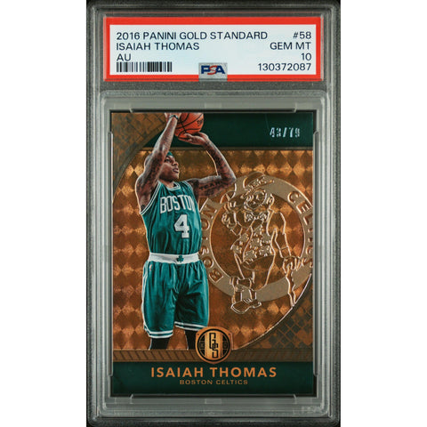 2016 PANINI PANINI GOLD STANDARD ISAIAH THOMAS AU 58 PSA 10