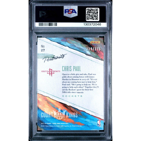 2017 PANINI PANINI COURT KINGS PORTRAITS CHRIS PAUL 27 PSA 9