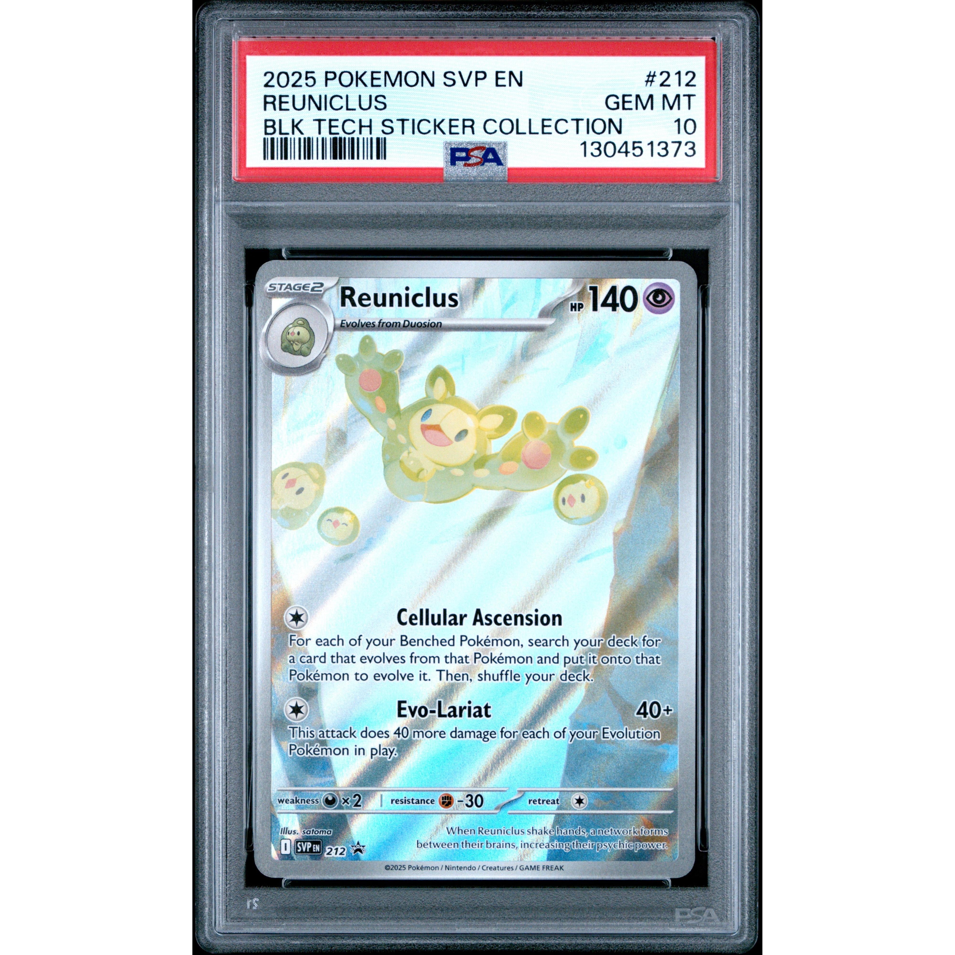 2025 POKEMON PROMO REUNICLUS TECH STICKER COLLECTION SVP212 PSA 10 ...