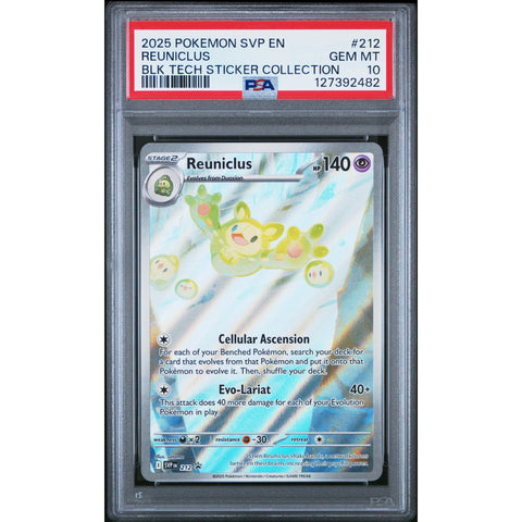 2025 POKEMON PROMO REUNICLUS TECH STICKER COLLECTION SVP212 PSA 10