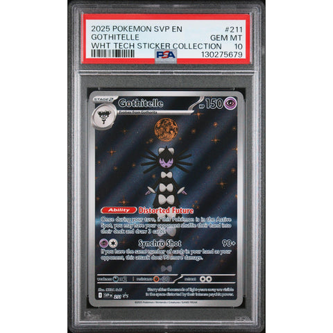 2025 POKEMON GOTHITELLE WHITE FLARE TECH STICKER COLLECTION SVP211 PSA 10