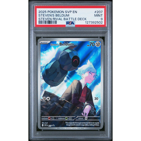 2025 POKEMON PROMO STEVEN'S BELDUM STEVEN RIVAL BATTLE DECK SVP207 PSA 9