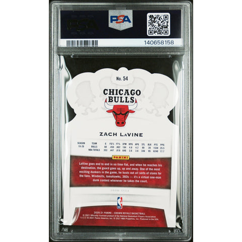 2020 PANINI PANINI CROWN ROYALE ZACH LAVINE 54 PSA 8