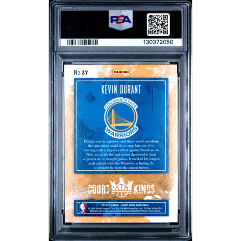 2018 PANINI PANINI COURT KINGS KEVIN DURANT 27 PSA 9