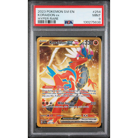 2023 POKEMON SVI SCARLET & VIOLET KORAIDON EX HYPER RARE 254/198 PSA 9