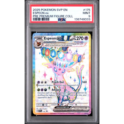 2025 POKEMON ESPEON EX PRISMATIC EVOLUTIONS COLLECTION SVP175 PSA 9