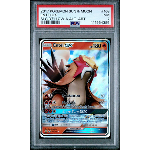 2017 POKEMON SUN MOON ENTEI GX 10A/73 PSA 7