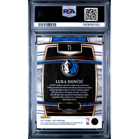 2021 PANINI PANINI SELECT LUKA DONCIC BLUE 12 PSA 9
