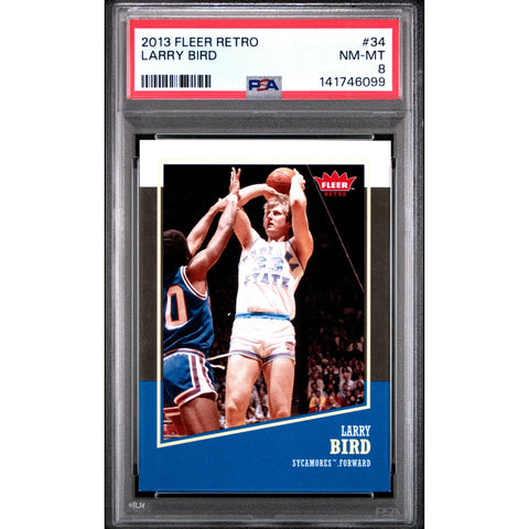 2013 FLEER FLEER RETRO LARRY BIRD 34 PSA 8