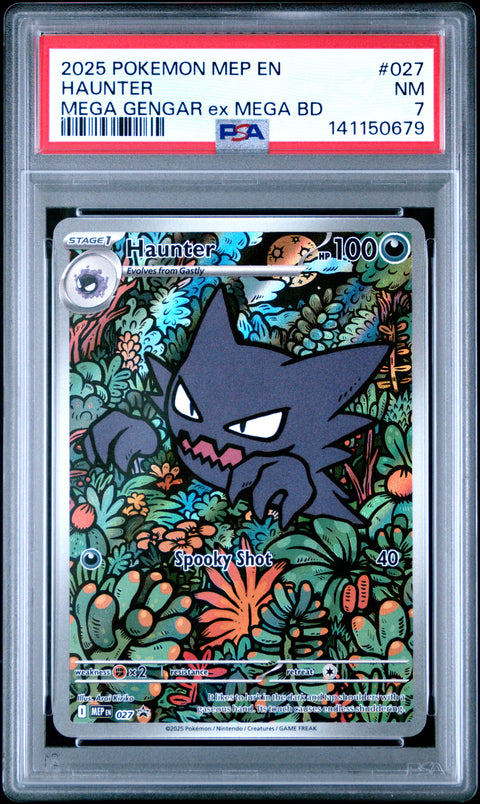 2025 POKEMON HAUNTER MEGA GENGAR EX MEGA BATTLE DECK 027 PSA 7