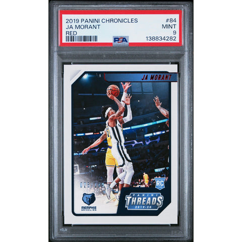 2019 PANINI PANINI CHRONICLES JA MORANT RED 84 PSA 9