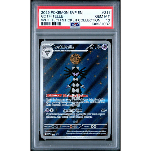 2025 POKEMON GOTHITELLE WHITE FLARE TECH STICKER COLLECTION SVP211 PSA 10