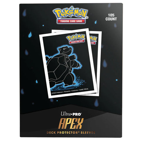 Ultra PRO - Pokémon TCG Neon Kanto 105ct Apex Deck Protector Sleeves Blastoise