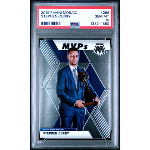 2019 PANINI PANINI MOSAIC STEPHEN CURRY 299 PSA 10
