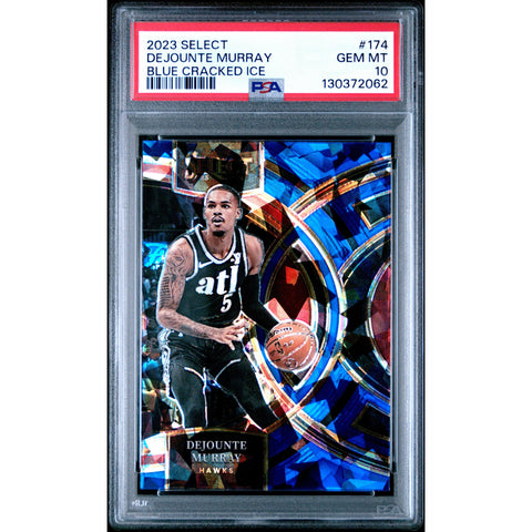 2023 PANINI PANINI SELECT DEJOUNTE MURRAY BLUE CRACKED ICE 174 PSA 10