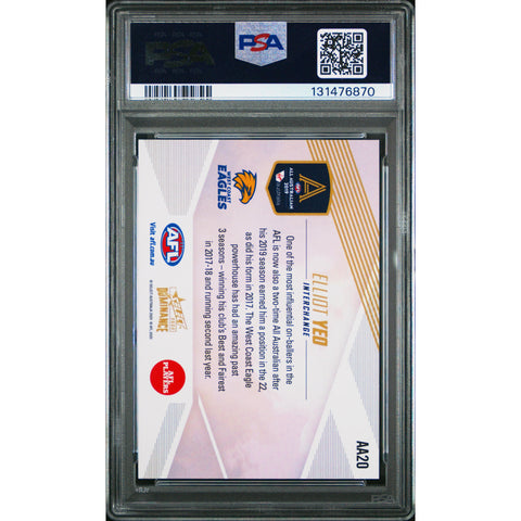 2020 PANINI SELECT DOMINANCE 2019 ALL-AUSTRALIAN ELLIOT YEO AA20 PSA 9