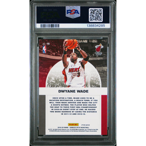 2019 PANINI PANINI DONRUSS OPTIC WINNER STAYS DWYANE WADE PURPLE 16 PSA 10