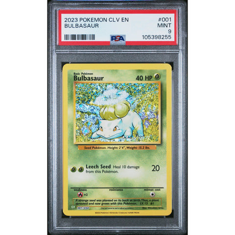 2023 POKEMON CLASSIC COLLECTION BULBASAUR 001/034 PSA 9