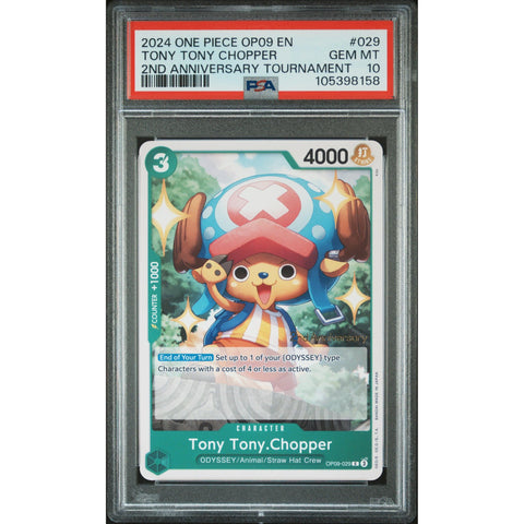 2024 ONE PIECE 2ND OP09 ANNIVERSARY TOURNAMENT TONY TONY CHOPPER OP09-029 PSA 10