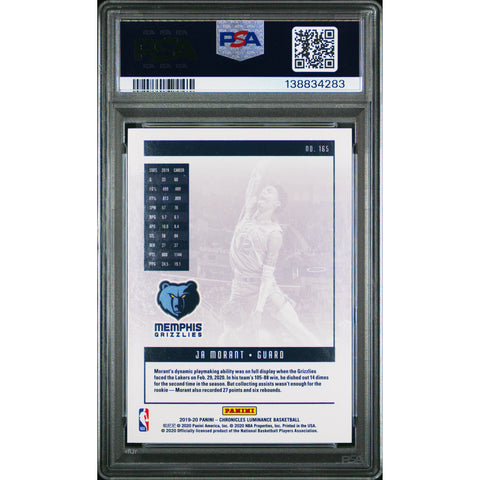 2019 PANINI PANINI CHRONICLES JA MORANT 165 PSA 8