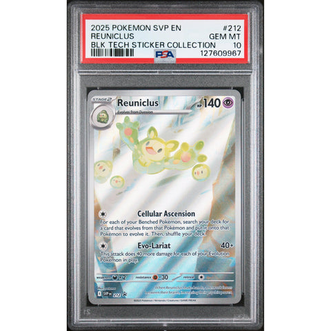 2025 POKEMON PROMO REUNICLUS TECH STICKER COLLECTION SVP212 PSA 10