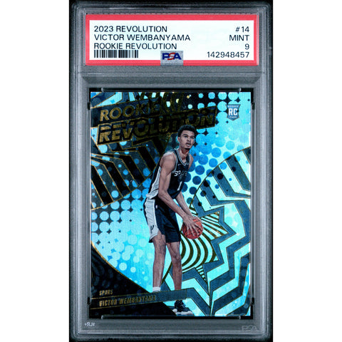 2023 PANINI PANINI REVOLUTION ROOKIE REVOLUTION VICTOR WEMBANYAMA 14 PSA 9
