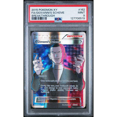2015 POKEMON BREAKTHROUGH GIOVANNI'S SCHEME 162/162 PSA 9