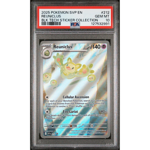 2025 POKEMON PROMO REUNICLUS TECH STICKER COLLECTION SVP212 PSA 10