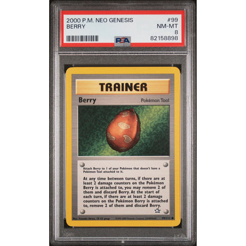 2000 POKEMON NEO GENESIS BERRY 99/111 PSA 8