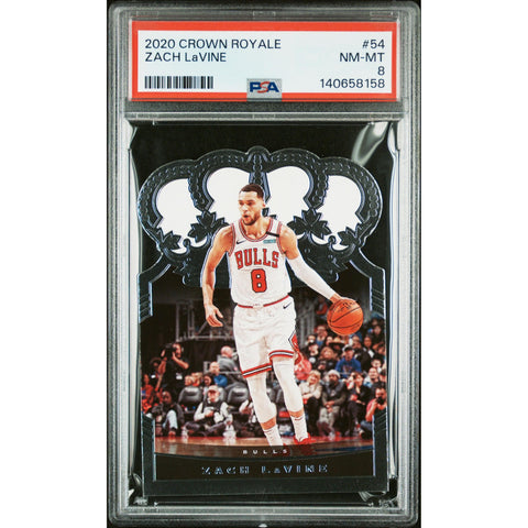 2020 PANINI PANINI CROWN ROYALE ZACH LAVINE 54 PSA 8