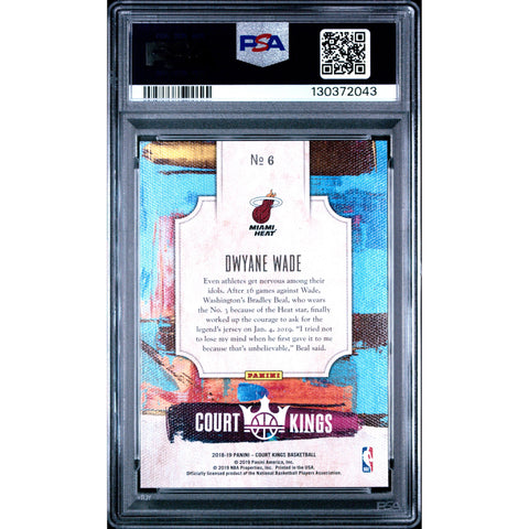 2018 PANINI PANINI COURT KINGS RENAISSANCE MEN DWYANE WADE 6 PSA 9