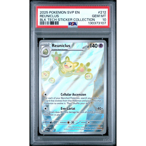 2025 POKEMON PROMO REUNICLUS TECH STICKER COLLECTION SVP212 PSA 10