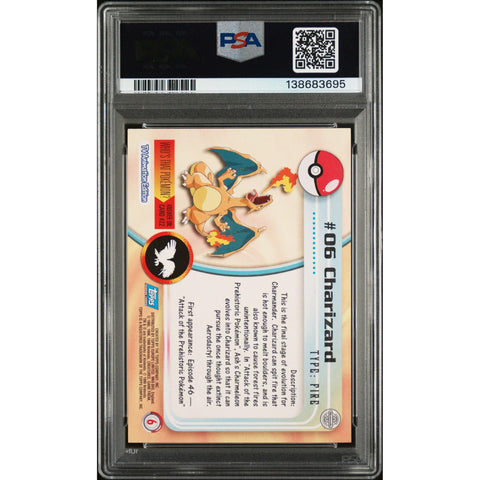 1999 POKEMON TOPPS TV CHARIZARD UNITED KINGDOM 6 PSA 4