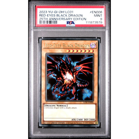 2023 YU-GI-OH LEGENDARY COLLECTION I RED-EYES BLACK DRAGON 25TH ANNIVERSARY EN006 PSA 9