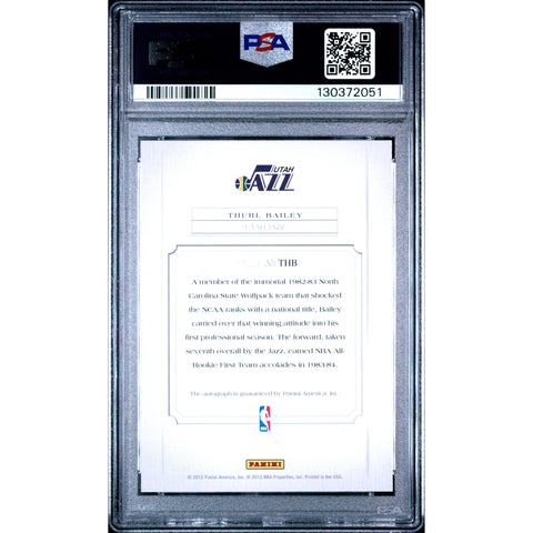 2011 PANINI PANINI PAST PRESENT ELUSIVE INK AUTOGRAPHS THURL BAILEY THB PSA 10