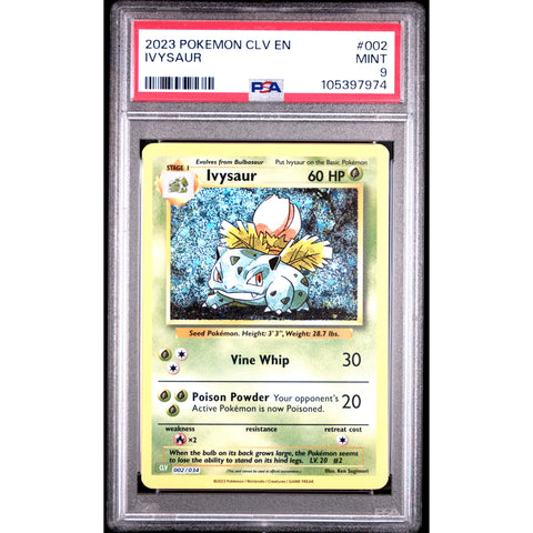 2023 POKEMON CLASSIC COLLECTION IVYSAUR 002/034 PSA 9
