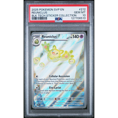 2025 POKEMON PROMO REUNICLUS TECH STICKER COLLECTION SVP212 PSA 10