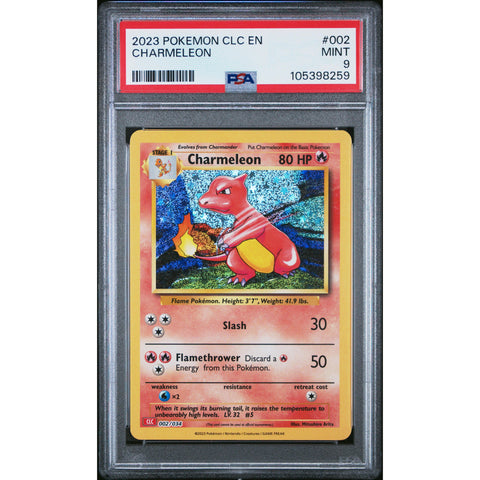 2023 POKEMON CLASSIC COLLECTION CHARMELEON 002/034 PSA 9