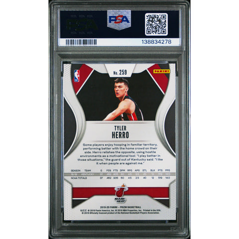 2019 PANINI PANINI PRIZM TYLER HERRO 259 PSA 9