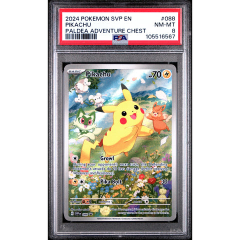 2024 POKEMON SCARLET VIOLET PROMO PIKACHU SVP088 PSA 8