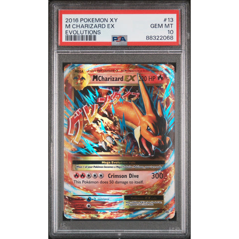 2016 POKEMON EVOLUTIONS M CHARIZARD EX 13/108 PSA 10