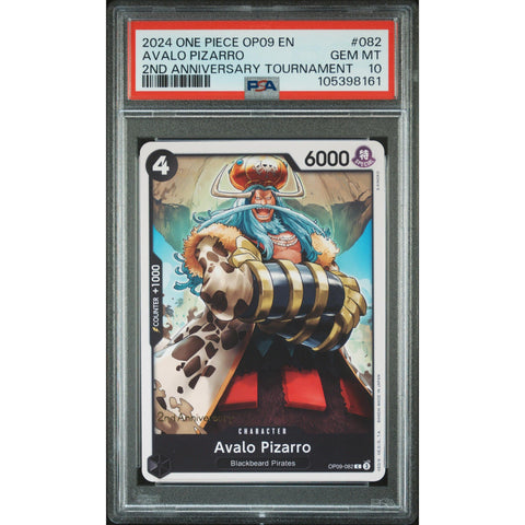 2024 ONE PIECE 2ND OP09 ANNIVERSARY TOURNAMENT AVALO PIZARRO OP09-082 PSA 10